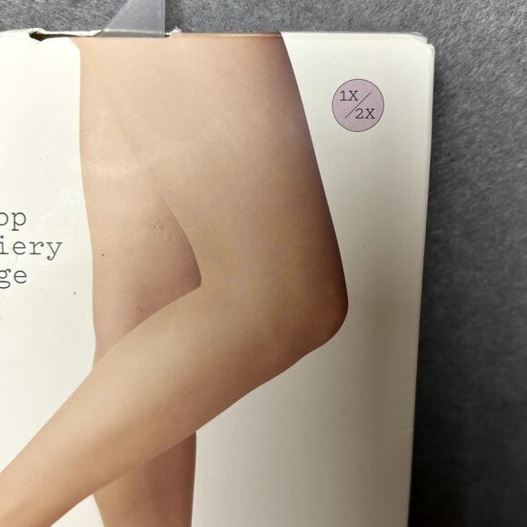 A New Day Control-Top Sheer Hosiery Plus Size Pantyhose Honey Beige NEW 1X 2X - Picture 3 of 3